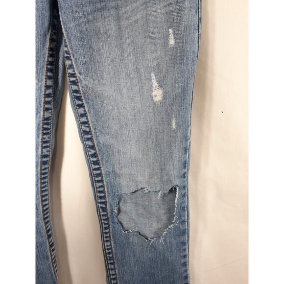 Aeropostale Bayla Skinny Jeans Womens 1/2 Distressed Denim Low Rise - Picture 4 of 7